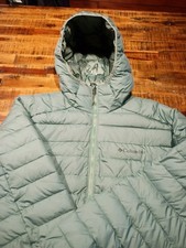 Columbia Mens White Out Omni Heat Hooded Insulated PUFFER Jacket Sz XL Grass Gre picture