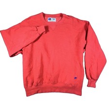 Vintage Russell Athletic Sweatshirt Men's Large Red Made In USA 90s Skate Grunge picture