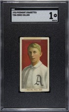 1910 T206 EDDIE COLLINS SGC 1 PR HOF Piedmont 350 Cert #0256735 picture