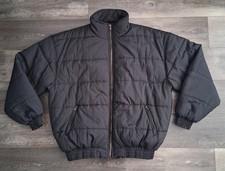 Vintage Lee Sanforized Puffer Jacket Union Made Black Size Medium USA Made picture