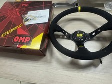 OMP 350mm 14' Suede Leather Black Deep Cone Racing Sport Steering Wheel US picture