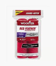 LOT OF 12 Wooster Red Feather Jumbo Koter Roller Cover 4.5in 1/4in Nap 2/pack picture