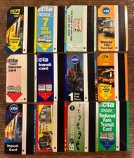 12 vintage  expired preowned   CTA   CHICAGO TRANSIT AUTHORITY CARDS  collectabl picture