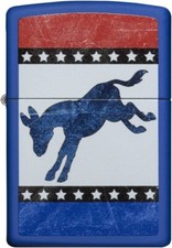 Zippo 29166 Democratic Donkey Royal Blue Matte picture
