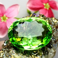 AAA Large Green Peridot 89.75 Ct. Oval Cut Loose Gemstone for Ring & Pandant/Her picture