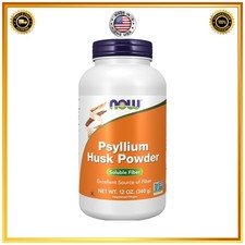 NOW FOODS Psyllium Husk Powder 12 oz Soluble Fiber Non GMO Vegan picture