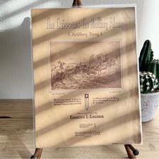 Vintage 1931 Caissons Go Rolling Along Sheet Music Army Artillery picture