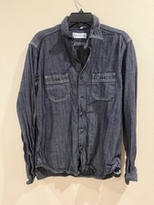 Gustin Denim Cotton Work shirt Mens Large picture