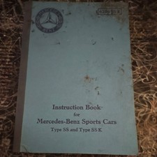 original June 1931 instruction book for Mercedes-Benz Type SS and SSK sports picture