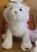 Ganz Webkinz Pink and White Cat HM189 Plush Stuffed Animal NO CODE 8” picture