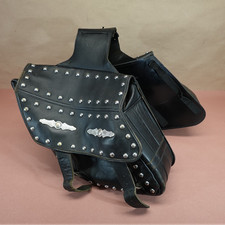 1998-2015 Yamaha VStar V Star 650 XVS650 Leather Saddle Bags SaddleBags picture