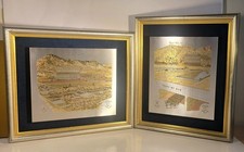 Pair of Vintage Reed & Barton Damascene Etchings - US Air Force Academy USAFA  picture