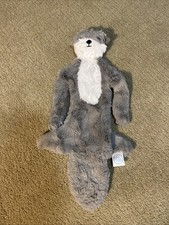 Slumberkins Gray White Otter Snuggler Stuffed Animal Plush Flat Lovey 18