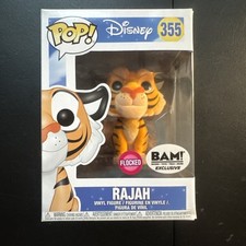 Funko Disney Aladdin Rajah 355 Flocked Books A Million BAM Exclusive +Protector picture