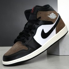 Nike Air Jordan 1 Mid Black Palomino Phantom DQ8426-007 Men's Shoes NEW picture