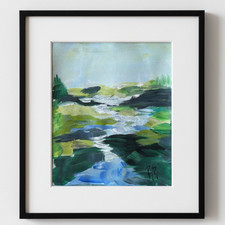 EMBRY Original Abstract 11x14 Acrylic Painting 