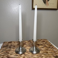 Towle Sterling Silver 701 Candlesticks Pair Weighted Reinforced Vintage 3.5” picture