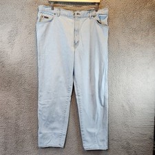 VTG H.I.S Jeans Mens 42X32 (Fits 38x31) Light Wash 100% Cotton Casual VTG picture