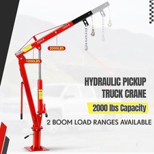 Hydraulic Pickup Truck Crane Hoist 2000LB Collapsible Jib&360° Swivel Steel Base picture