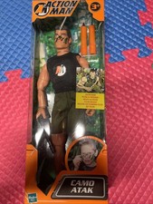 RARE 2002 ACTION MAN CAMO ATTACK FIGURE + POSTER HASBRO NEW SEALED  picture