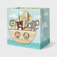 PressPlay Spritz Large Animals Ark Baby Shower Gift Bag Multicolor 15x15x10 picture