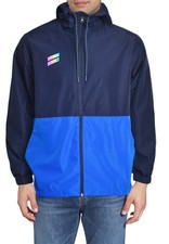 Hurley Exist Mens Full Zip Windbreaker Jacket Navy Reflective Water Resistant picture