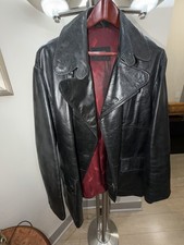 Authentic Gianni Versace Pre-Death Leather Jacket Size 54 Black  picture