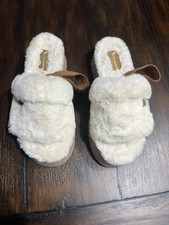 Koolaburra By UGG Women's Furr-Ah Open Toe Slide Slippers EUC US 8 UK 6 picture