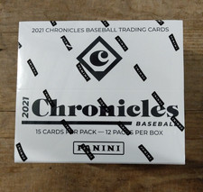 2021 Panini Chronicles Baseball Factory Sealed Cello Box - 12 Packs, 180 Cards picture
