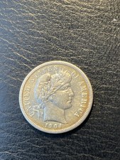 1904 Barber Silver Dime AU picture