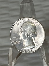 1961 D Washington Quarter BU Uncirculated  90% Silver 25c US Coin picture