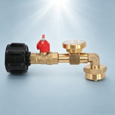 Propane Adapter with Gauge Valve for 1lb to 20lb Bottles QCC1 picture