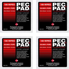 4PK PEC-PAD Lint Free Wipes 4x4” 100PK -Non-Abrasive Cleaning Cloth for Cameras picture