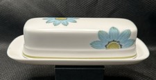 Noritake Progression China Up-Sa Daisy Covered Butter Dish MCM Made In Japan picture