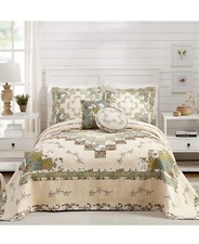 MODERN HEIRLOOM Olivia Embroidered Quilted Bedspread - Lightweight Breathable... picture