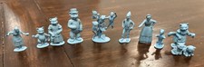Vintage Marx Style Fairy Tale Nursery Rhyme Figures Lot of 11 Blue Plastic picture