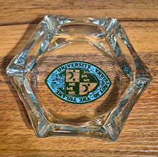 Vintage Tulane University of Louisiana Glass Ashtray Hexagonal Seal  picture