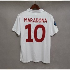 SSC Napoli White Jersey Maradona 10 Short Sleeve 1987/88 All Size S to XXL picture