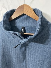 Glyder Men's Blue Herringbone 1/4 Zip Pullover Mock Neck Long Sleeve L picture
