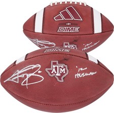 Johnny Manziel Texas A&M Aggies Signed Adidas Authentic Football w/Heisman Insc picture