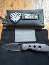 Poikilo Gecko Dark Stone Washed With Purple Accents M398 Blade Steal LNIB picture