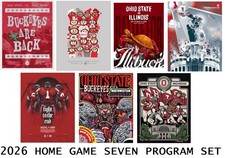 2026 OHIO STATE BUCKEYES SEVEN HOME GAME PROGRAM SET SUBSCRIPTION SAVE $60.00 picture