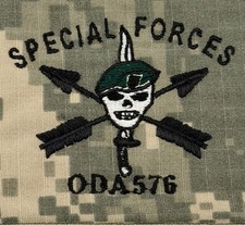 5th SFG Special Forces ODA 576 GWOT UCP Skull Dagger Morale Patch picture