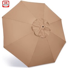 9ft Patio Market Table Outdoor Umbrella Replacement Canopy Cover (Canopy Only) picture