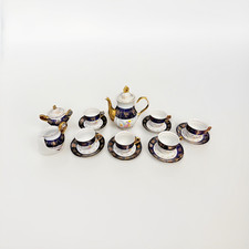Thun Czech Republic Porcelan Original Kobalt Blue 17 Piece Tea/Coffee Set-Mint picture
