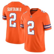 Broncos #2 Patrick Surtain II Orange Mile High Collection 1977 Throwback Jersey picture