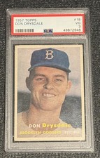 1957 TOPPS DON DRYSDALE ROOKIE PSA 3 BROOKLYN DODGERS picture