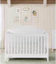 Delta Children Phoebe 6-in-1 Convertible Crib - Greenguard Gold Certified, White picture