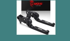 Mzs Black Motorcycle Clutch Brake Levers Wheel Adjustable Compatible Sportster picture