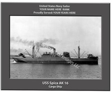 USS Spica AK 16 Personalized Canvas Ship Photo Print Navy Veteran picture